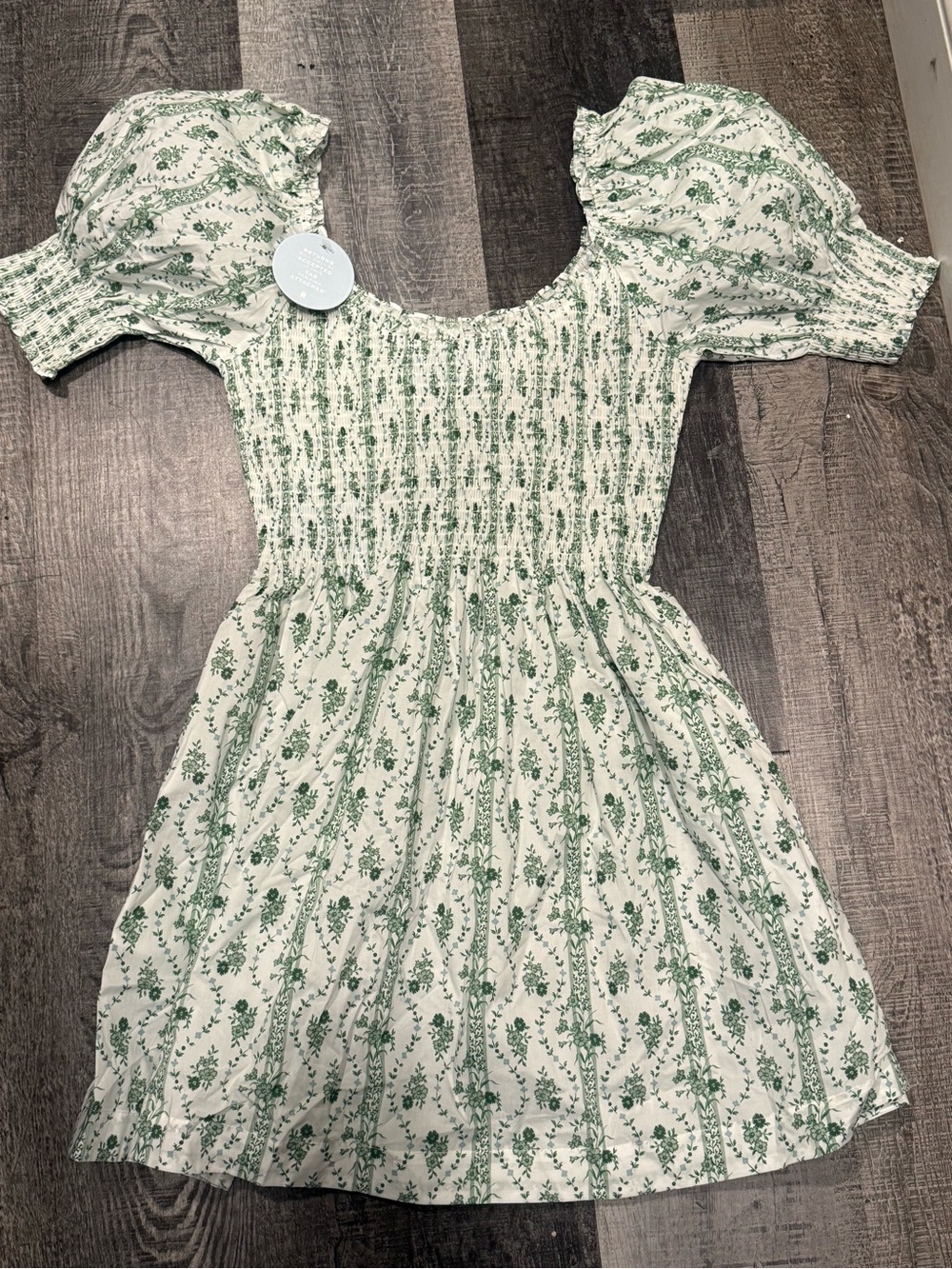 NEW Hill House the Naia nap dress in green vine stripe